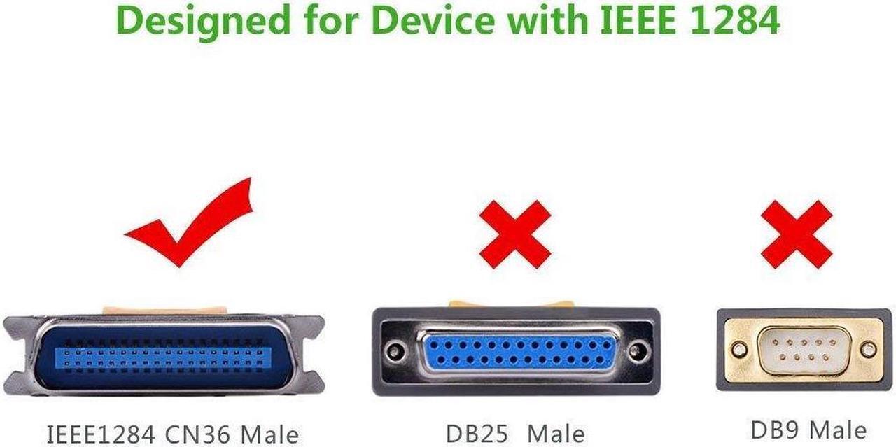 Alt view image 2 of 7 - USB to Parallel Printer Adapter Cable, USB Type A to Centronics 36 (CN36), USB to IEEE1284 CN36 Parallel Printer Adapter Cable for Printer, Inkjet, Laser etc- (1.5Meter/5Ft)