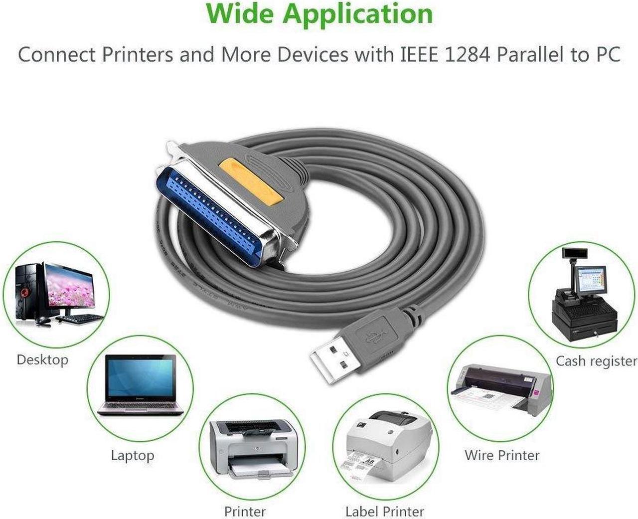 Alt view image 4 of 7 - USB to Parallel Printer Adapter Cable, USB Type A to Centronics 36 (CN36), USB to IEEE1284 CN36 Parallel Printer Adapter Cable for Printer, Inkjet, Laser etc- (1.5Meter/5Ft)