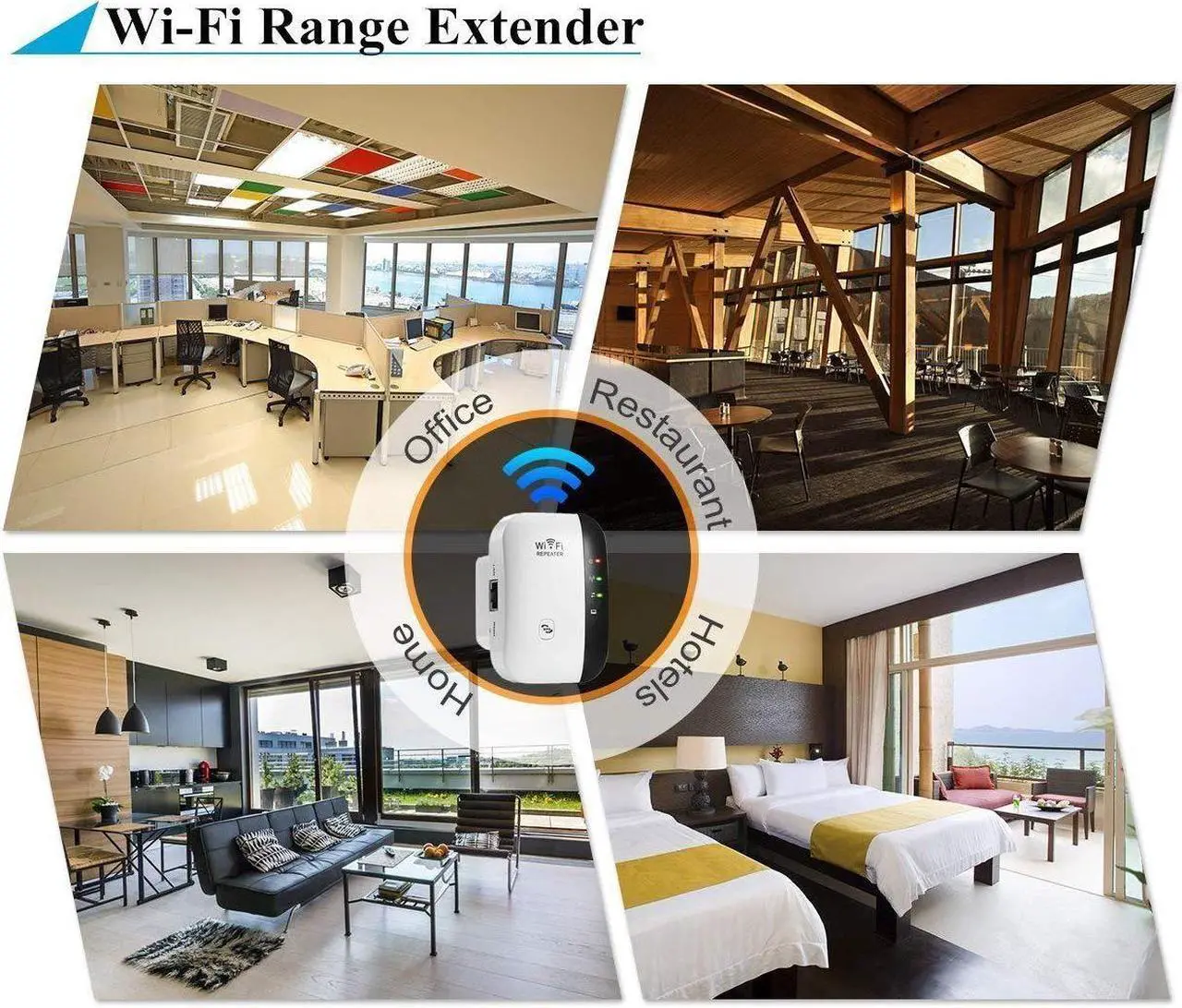 Alt view image 7 of 7 - 300Mbps Wireless WiFi Repeater/Extender/AP/WI-FI Signal Range Amplifier/Booster, Mini 2.4G Portable WiFi Signal Range Extender with WPS for Router Home