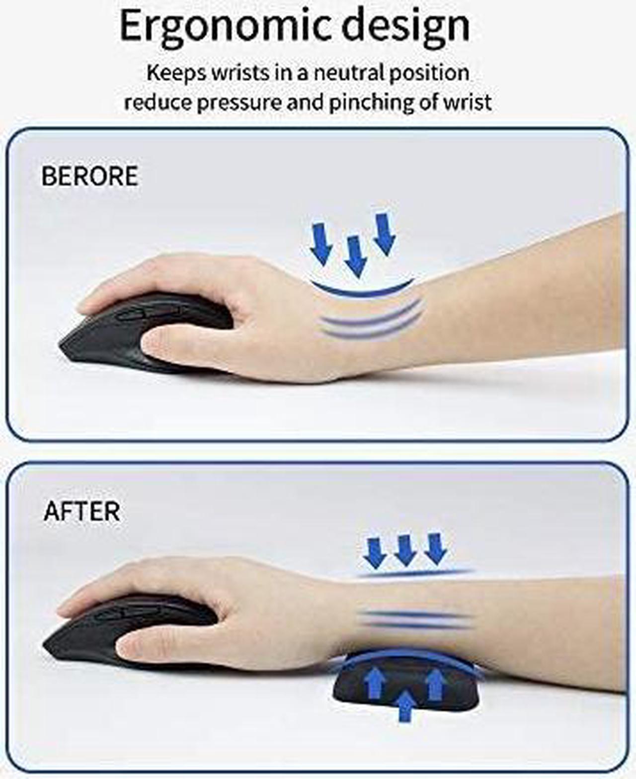 Alt view image 3 of 4 - Mouse Wrist Rest Pad Memory Foam Hand Rest Support for Office, Computer, Laptop, Mac Typing and Wrist Pain Relief and Repair (5.12 inch, Black)