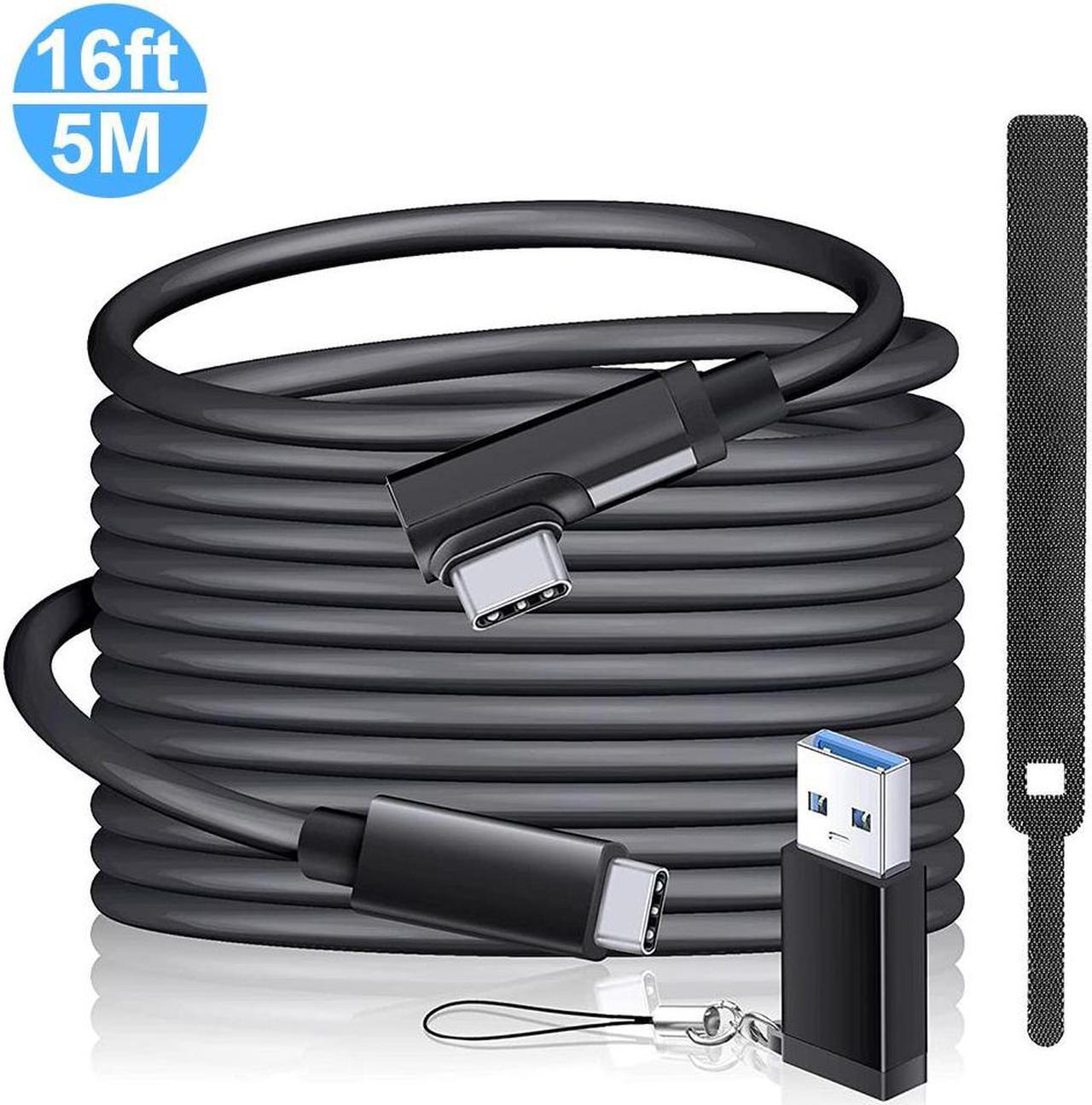Main image of for Oculus Quest 2 Link Cable, 16ft / 5M VR Headset Cable for Oculus Quest 2 / Quest 1, USB 3.0 Type C to C, Compatible for Oculus Quest 2/1 Data Transfer Charging Cord for Gaming PC