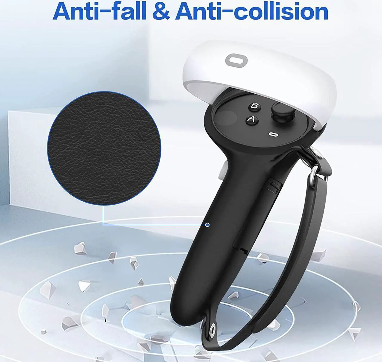 Alt view image 3 of 7 - for Oculus Quest 2 Extended Controller Grips for Larger Hands, [Battery Opening] for Quest 2 Accessories Controller Grips, Non-Slip Controller Grip Covers with Adjustable Knuckle Straps