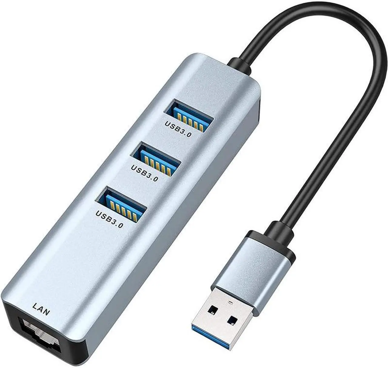 Main image of USB 3.0 to 3 Ports USB 3.0 with Ethernet Adapter, 3-Port USB 3.0 Hub with RJ45 10/100/1000 Gigabit Ethernet Adapter Support Windows 10,8.1,Mac OS, Surface Pro,Linux,Chromebook and More