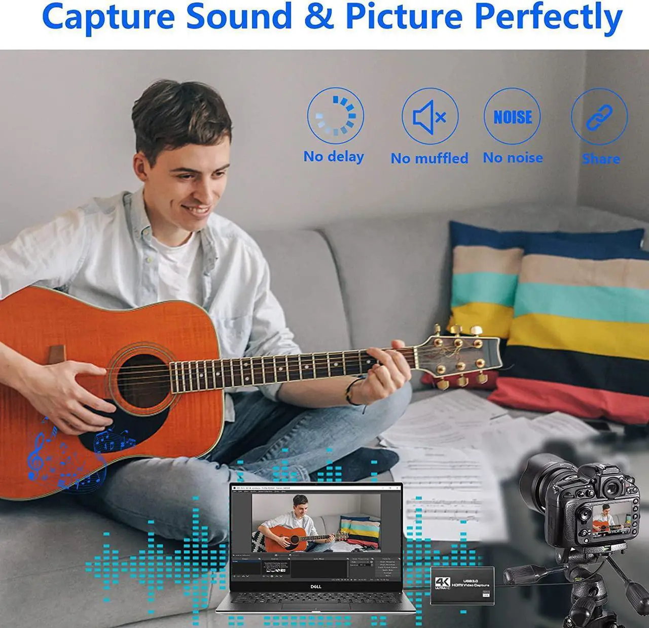 Alt view image 5 of 7 - 4K Capture Card, Game Capture Card for Nin-tendo Switch,1080P HDMI Video Capture Card USB 3.0 60FPS Video Capture Device for Streaming, Video Recording, Gaming Capture Work with PS4/PS5/PC/OBS/DSLR