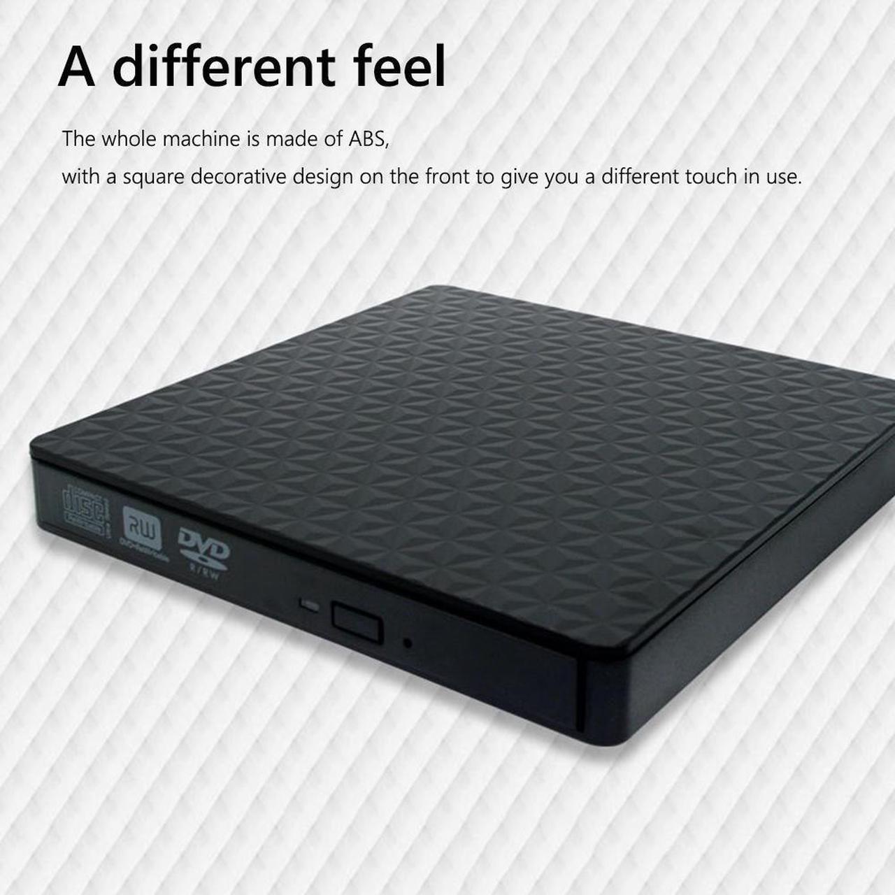 Alt view image 7 of 7 - External CD DVD Drive, USB 3.0 & Type-C Slim Portable CD DVD+/-RW Drive External DVD Writer CD Burner Player, External Optical DVD Drive for Laptop, Desktop, Mac, PC, WIN 11/10/8/7/XP/Linux/Vista/OS