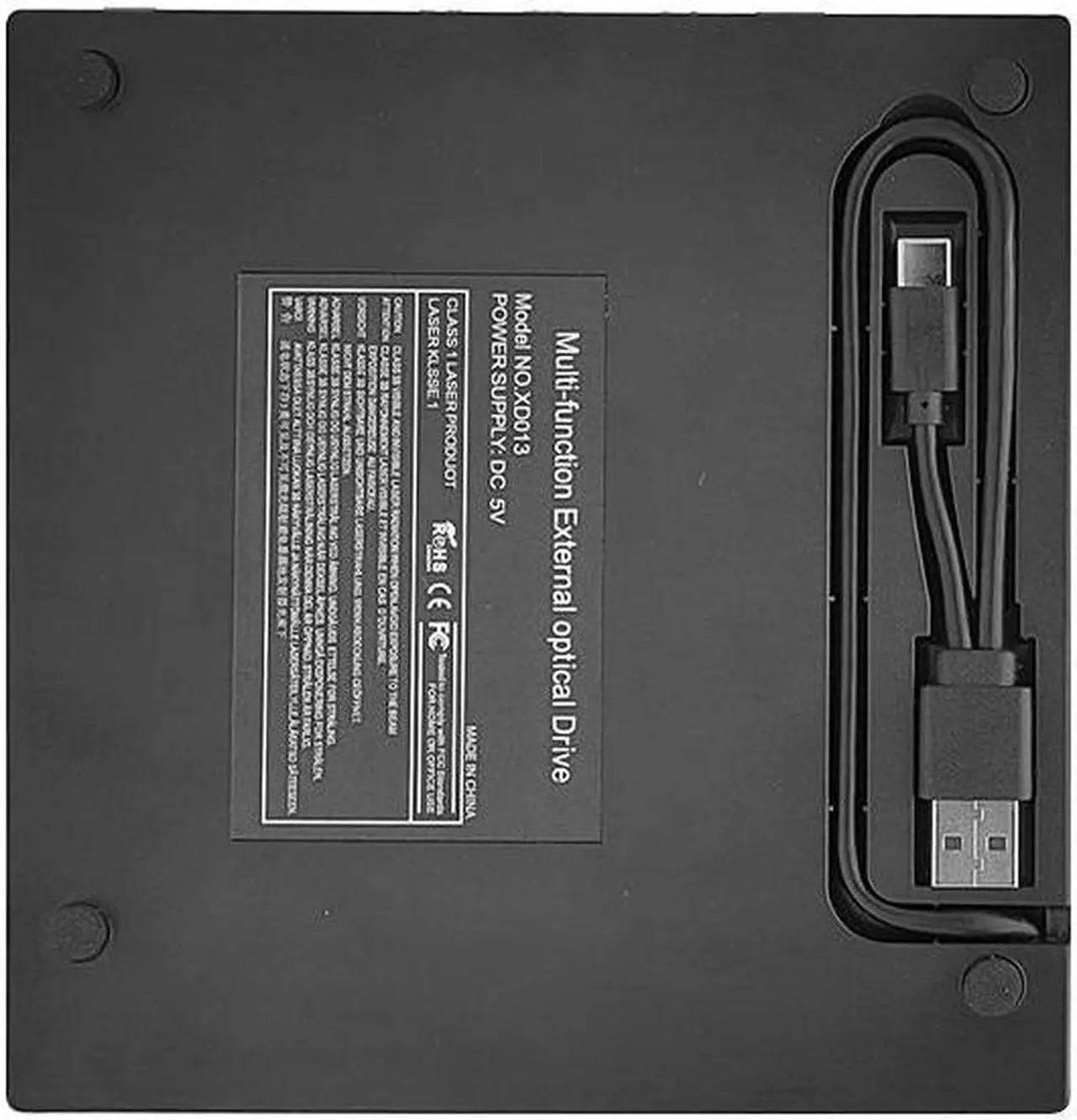 Alt view image 7 of 7 - 6-in-1 External CD DVD Drive, USB 3.0 Type-C CD DVD +/-RW Optical Drive, Ultra-Slim Drive with 4 USB 3.0 Ports and 2 SD Card Slots, Compatible with Laptop PC Linux Windows Mac OS with USB Hub