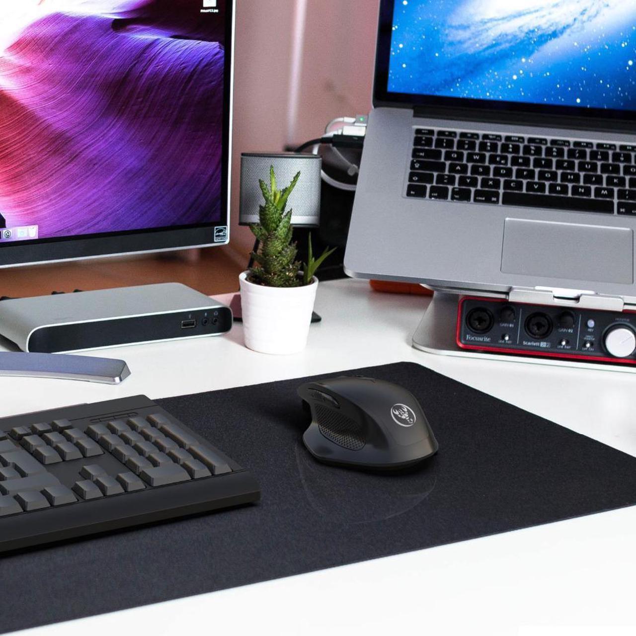 Alt view image 7 of 7 - Rechargeable 2.4G Wireless Mouse 6 Buttons Gaming Mouse for Gamer Laptop Desktop PC USB Receiver Micro Switch Button