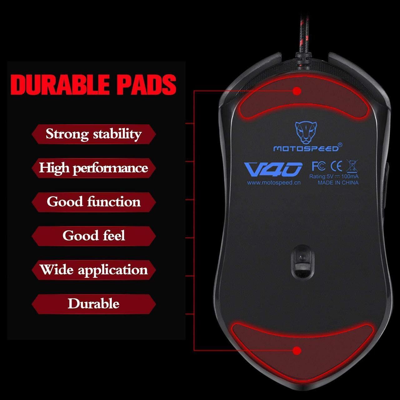 Alt view image 6 of 7 - Professional Gaming Mouse USB Wired USB Optical Mouse Gamer 6 Adjustable DPI Mouse 4000DPI Ergonomic Mice RGB LED Backlight for PC Laptop