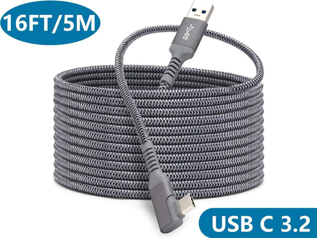 Main image of Link Cable Compatible for Oculus Quest 2, Fast Charging & PC Data Transfer USB C 3.2 Gen1 Cable for VR Headset and Gaming PC 16FT(5M)