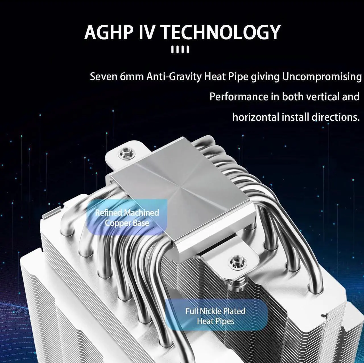 Alt view image 2 of 6 - Thermalright PS120SE CPU Air Cooler, 7 Heat pipes CPU Cooler,Dual 120mm TL-C12B V2 PWM Fan, AGHP 4.0 Technilogy, S-FDB Bearing, For AMD AM4 AM5/Intel 1700/1150/1151/1200, PC Cooler