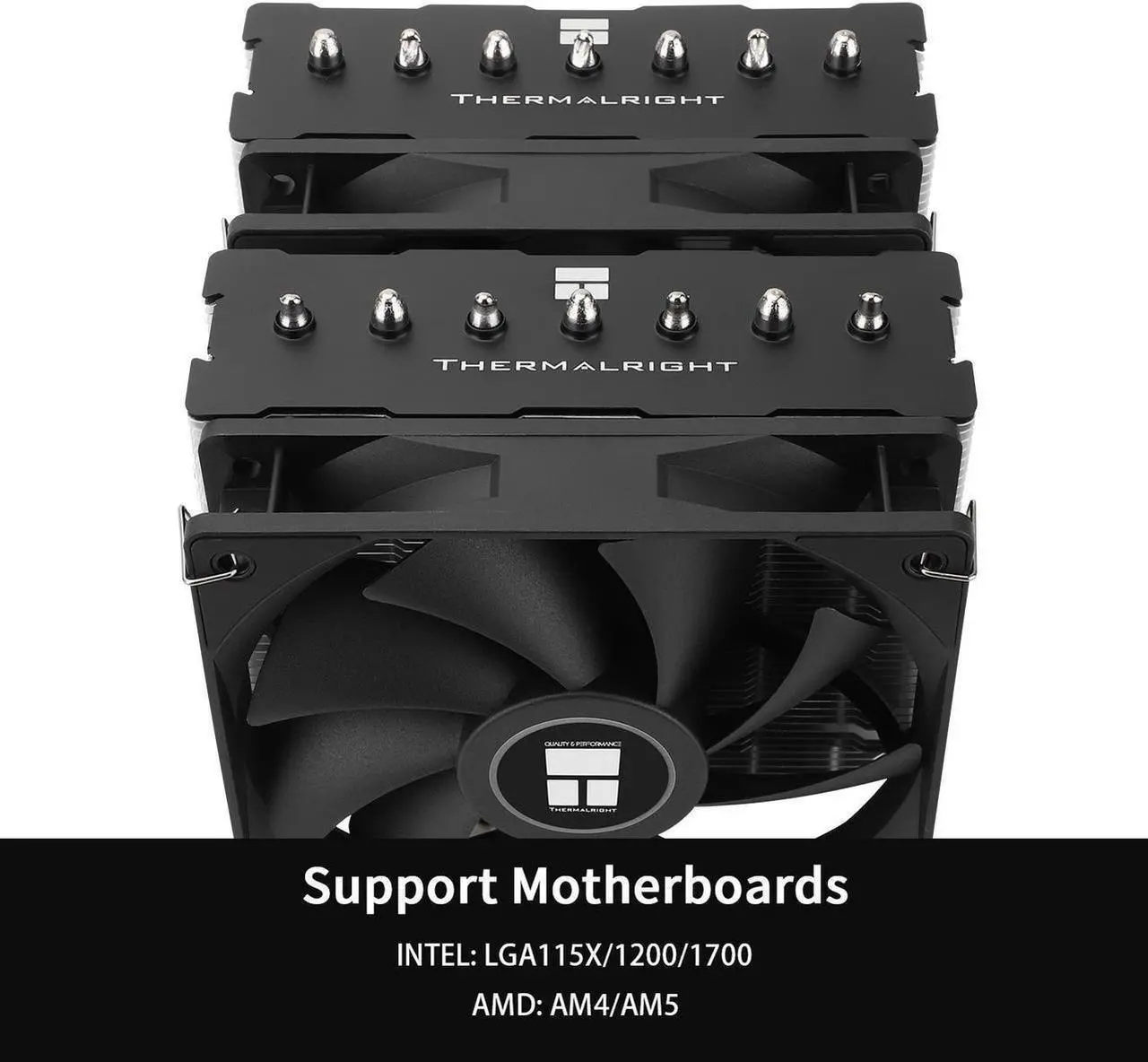 Alt view image 3 of 6 - Thermalright PS120SE CPU Air Cooler, 7 Heat pipes CPU Cooler,Dual 120mm TL-C12B V2 PWM Fan, AGHP 4.0 Technilogy, S-FDB Bearing, For AMD AM4 AM5/Intel 1700/1150/1151/1200, PC Cooler