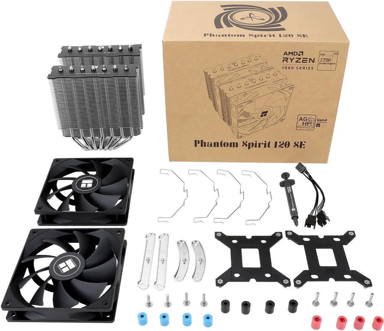 Alt view image 4 of 6 - Thermalright PS120SE CPU Air Cooler, 7 Heat pipes CPU Cooler,Dual 120mm TL-C12B V2 PWM Fan, AGHP 4.0 Technilogy, S-FDB Bearing, For AMD AM4 AM5/Intel 1700/1150/1151/1200, PC Cooler