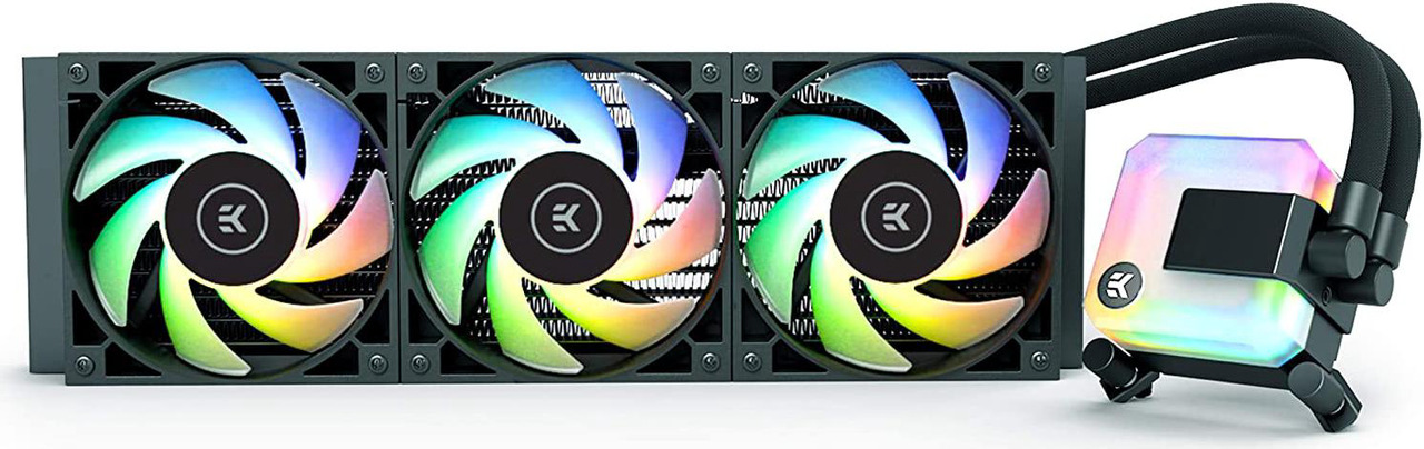 Open Box: EK 360mm AIO D-RGB All-in-One Liquid CPU Cooler with EK-Vardar High-Performance PMW Fans, Water Cooling Computer Parts, 120mm Fan, Intel 115X/1200/2066, AMD AM4, (360mm AIO) LGA 1700 Compatible - Newegg.com - Open Box condition - Image 8
