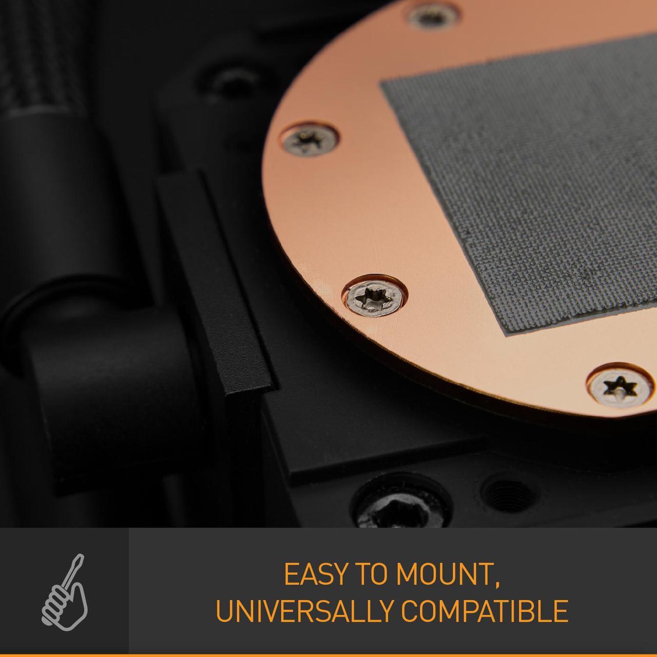 Alt view image 6 of 7 - EK 360mm AIO Elite, D-RGB All-in-One Liquid CPU Cooler with EK-Vardar High-Performance PMW Fans, 120mm Fan, Intel 115X/1200/2066, AMD AM4 (360mm AIO) LGA 1700 Compatible(Requires purchase of LGA 1700)