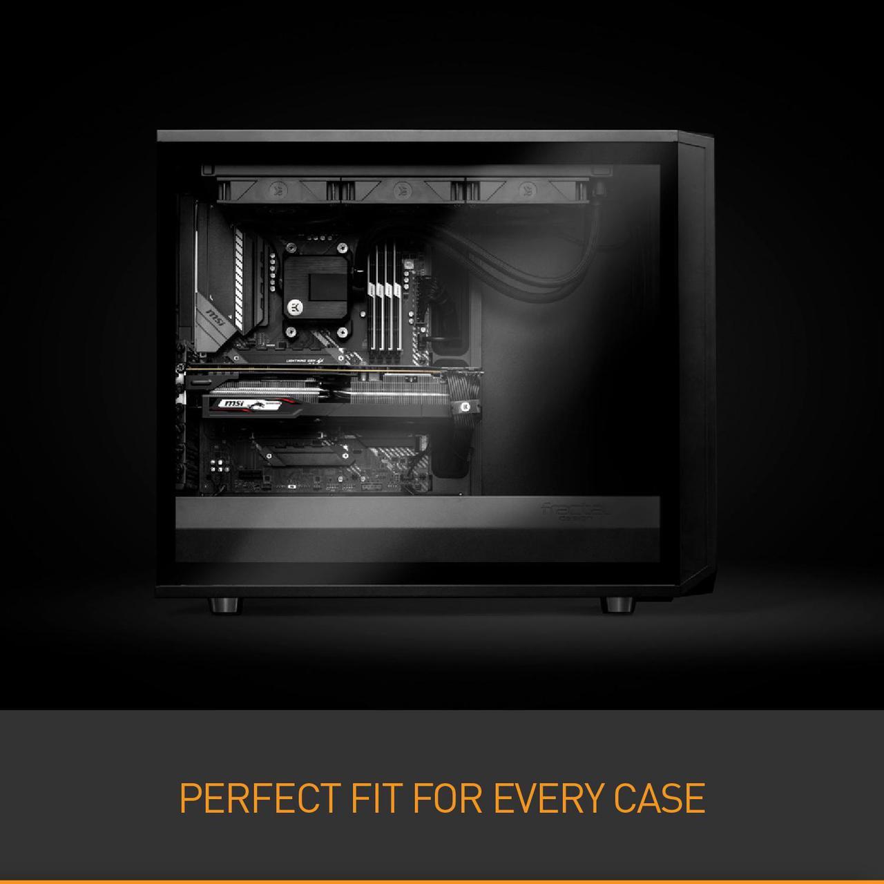 Alt view image 3 of 7 - EK 360mm AIO Basic, All-in-One Liquid CPU Cooler with EK-Vardar High-Performance PMW Fans, 120mm Fan, Intel 115X/1200/2066, AMD AM4, (360mm AIO) LGA 1700 Compatible(Requires purchase of LGA 1700 Kit)