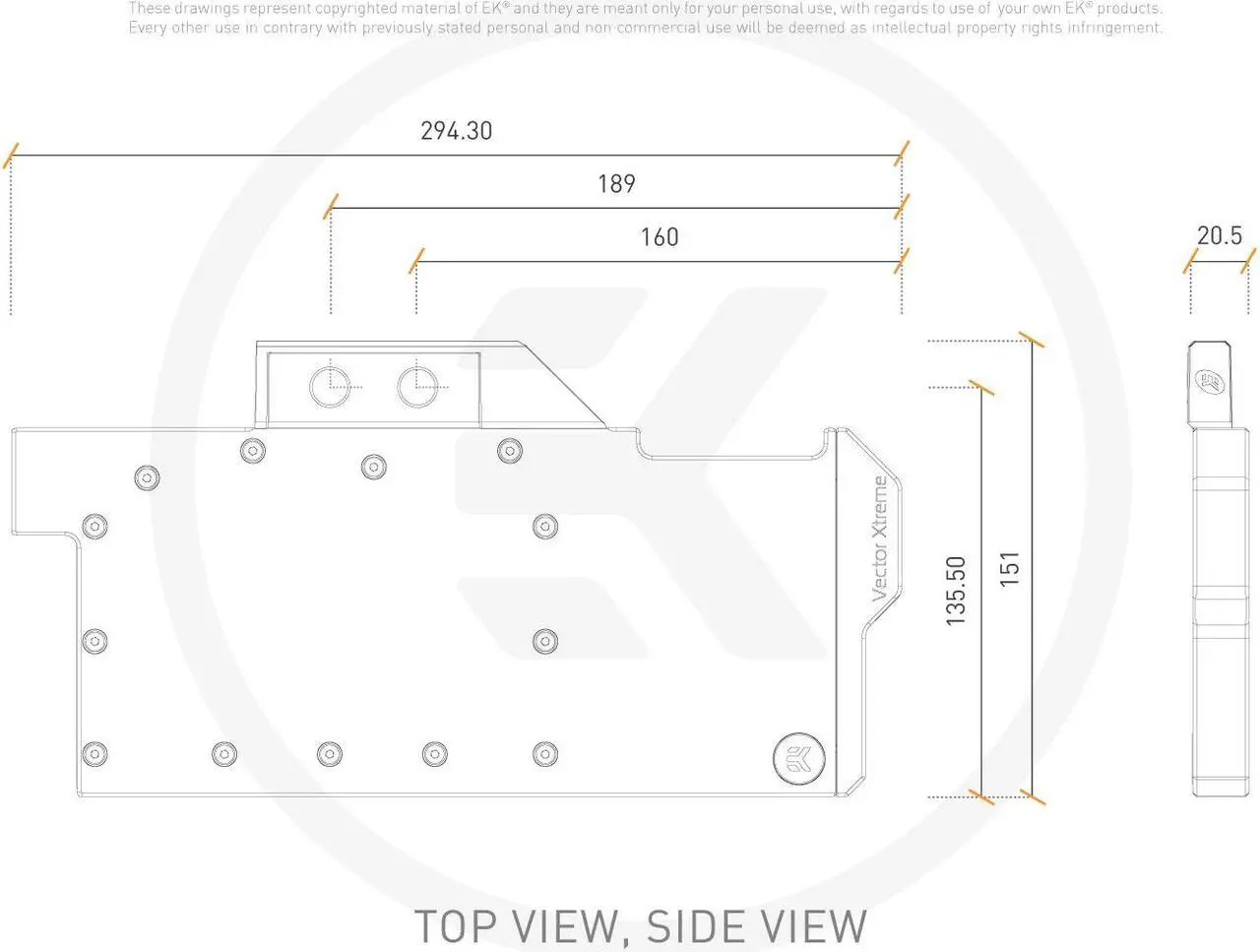 Alt view image 6 of 6 - EK-Quantum Vector Xtreme RTX 3080/3090 D-RGB - Nickel + Acetal