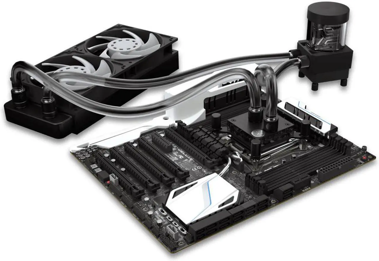 Alt view image 2 of 8 - EKWB EK Fluid Gaming A240 Complete Dual 120mm Water / Liquid Cooling Kit 240mm