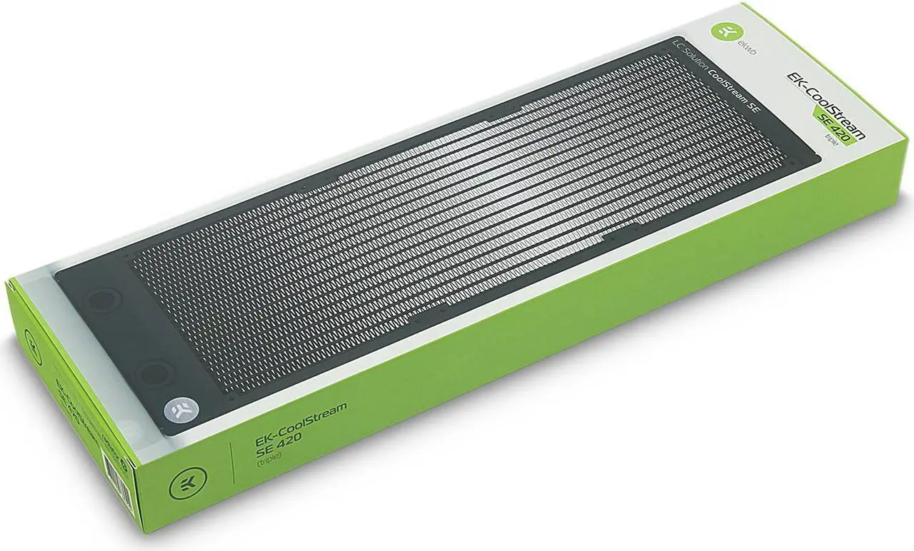 Alt view image 2 of 7 - EKWB EK-CoolStream SE 420 Radiator, Slim Triple, Black