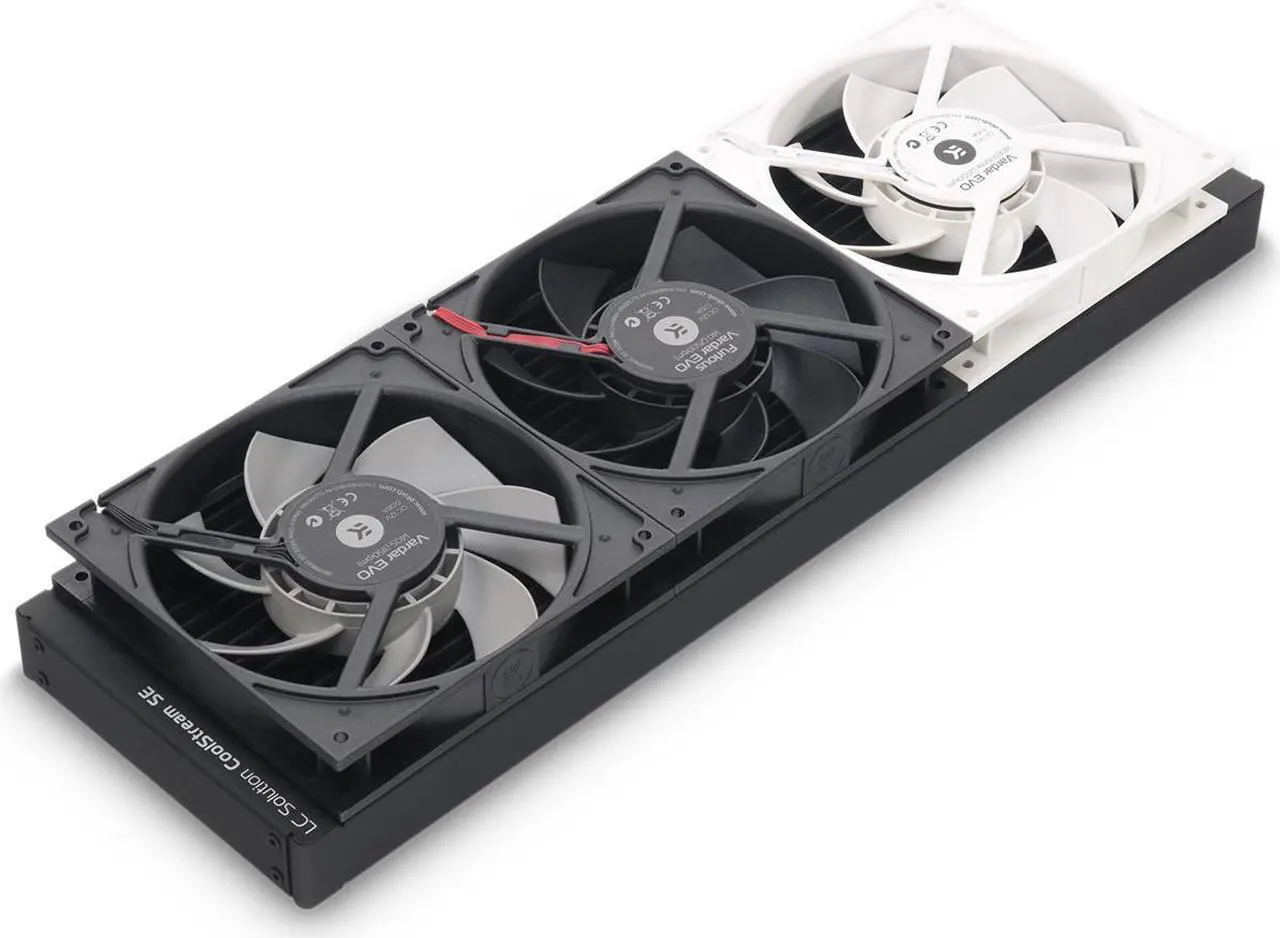 Alt view image 3 of 7 - EKWB EK-CoolStream SE 420 Radiator, Slim Triple, Black