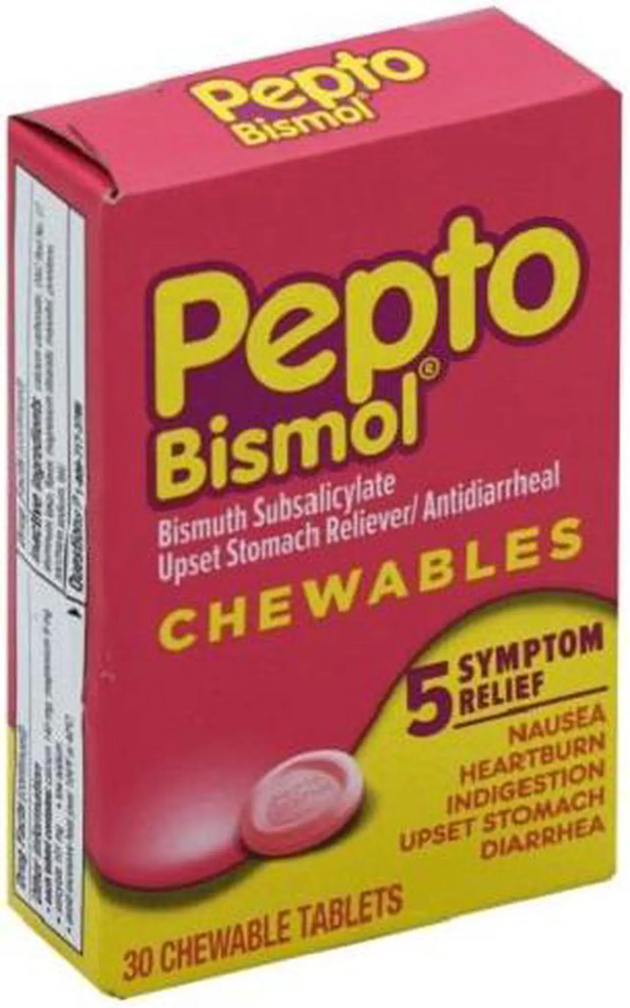 Alt view image 9 of 16 - Pepto-Bismol Chewable Tablets Original - 30 ct