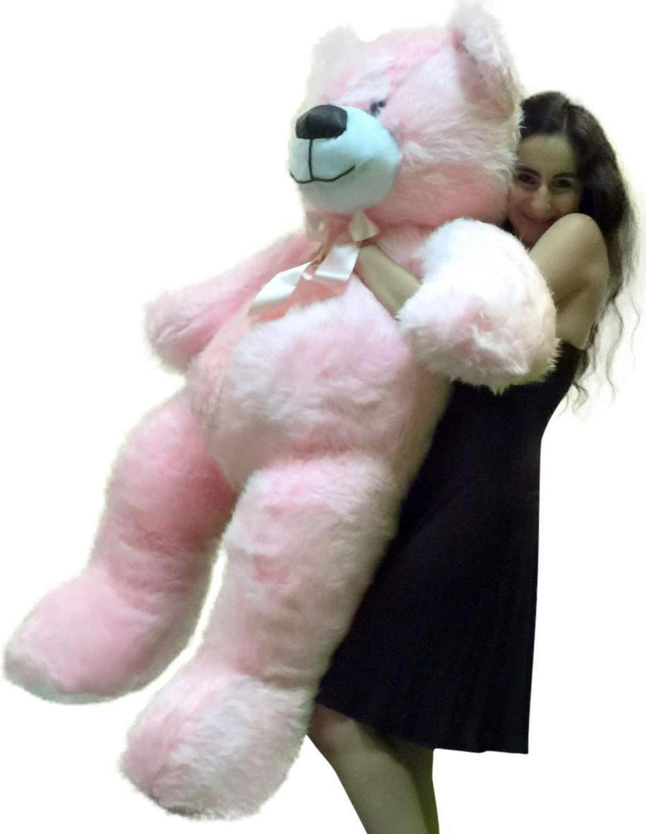 Alt view image 6 of 7 - 5 Foot American Made Giant Pink Teddy Bear 60 Inches Soft Made in USA