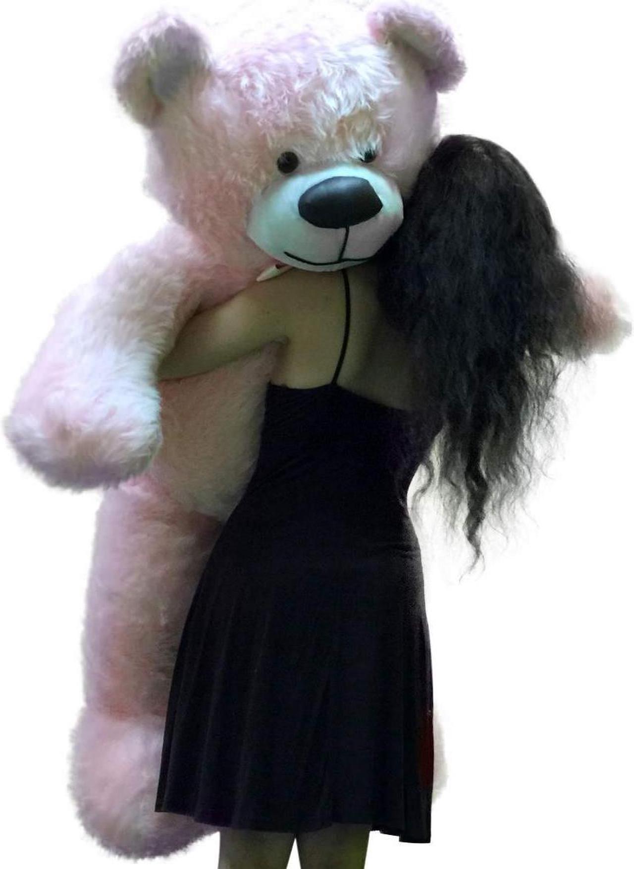 Alt view image 4 of 7 - 5 Foot American Made Giant Pink Teddy Bear 60 Inches Soft Made in USA