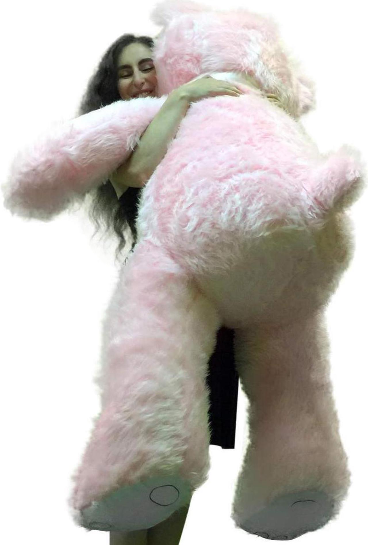 Alt view image 5 of 7 - 5 Foot American Made Giant Pink Teddy Bear 60 Inches Soft Made in USA