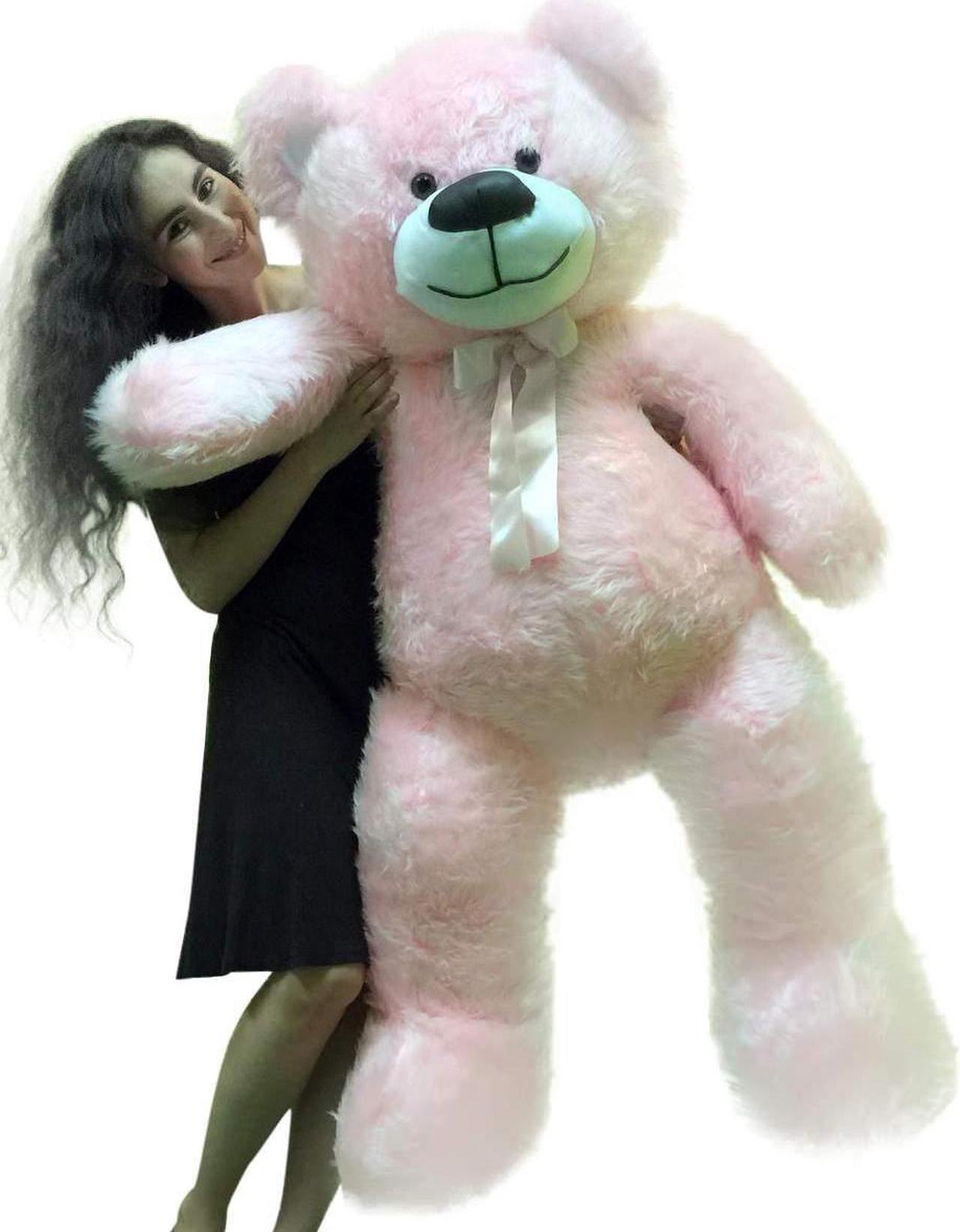 Main image of 5 Foot American Made Giant Pink Teddy Bear 60 Inches Soft Made in USA