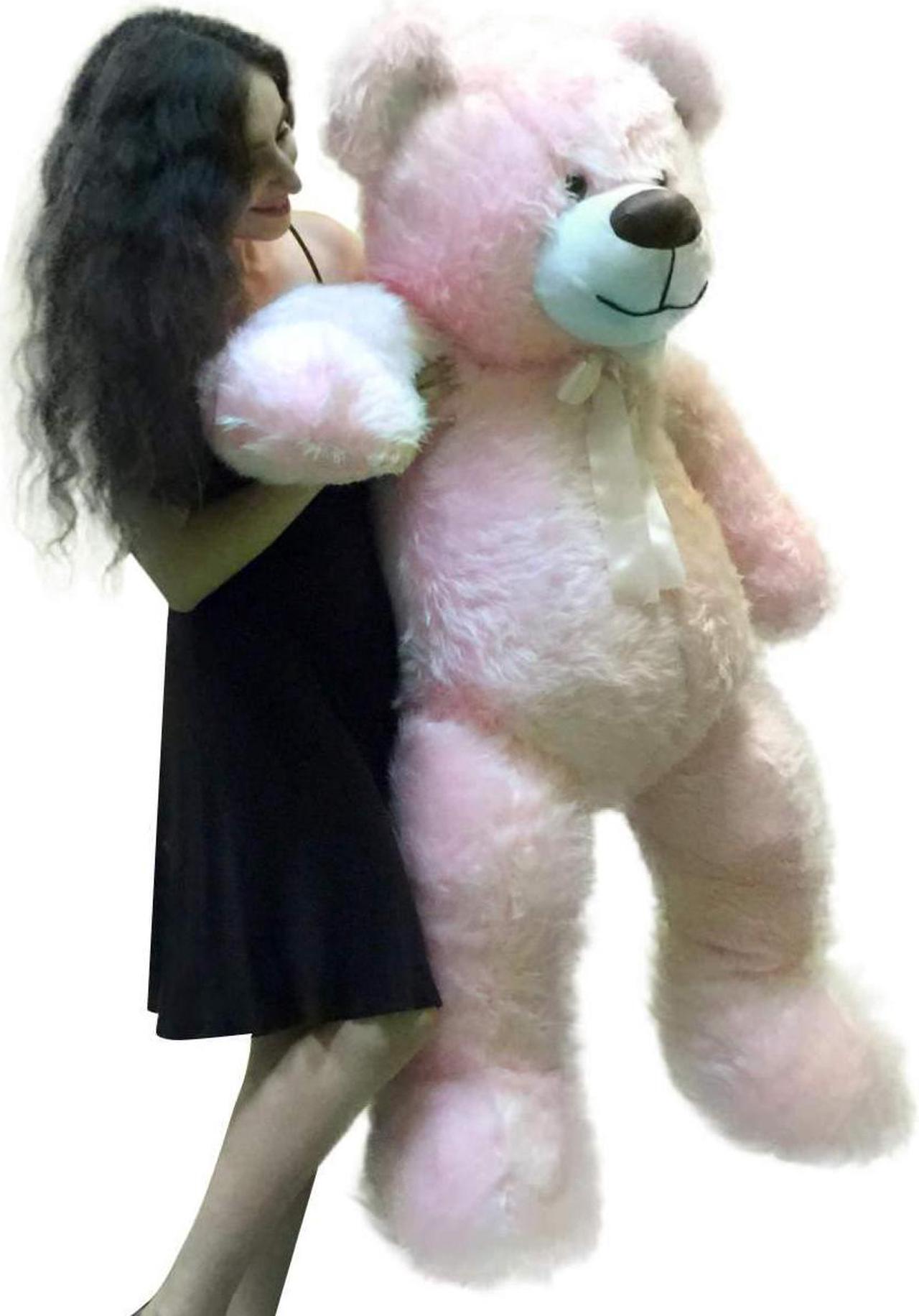 Alt view image 7 of 7 - 5 Foot American Made Giant Pink Teddy Bear 60 Inches Soft Made in USA