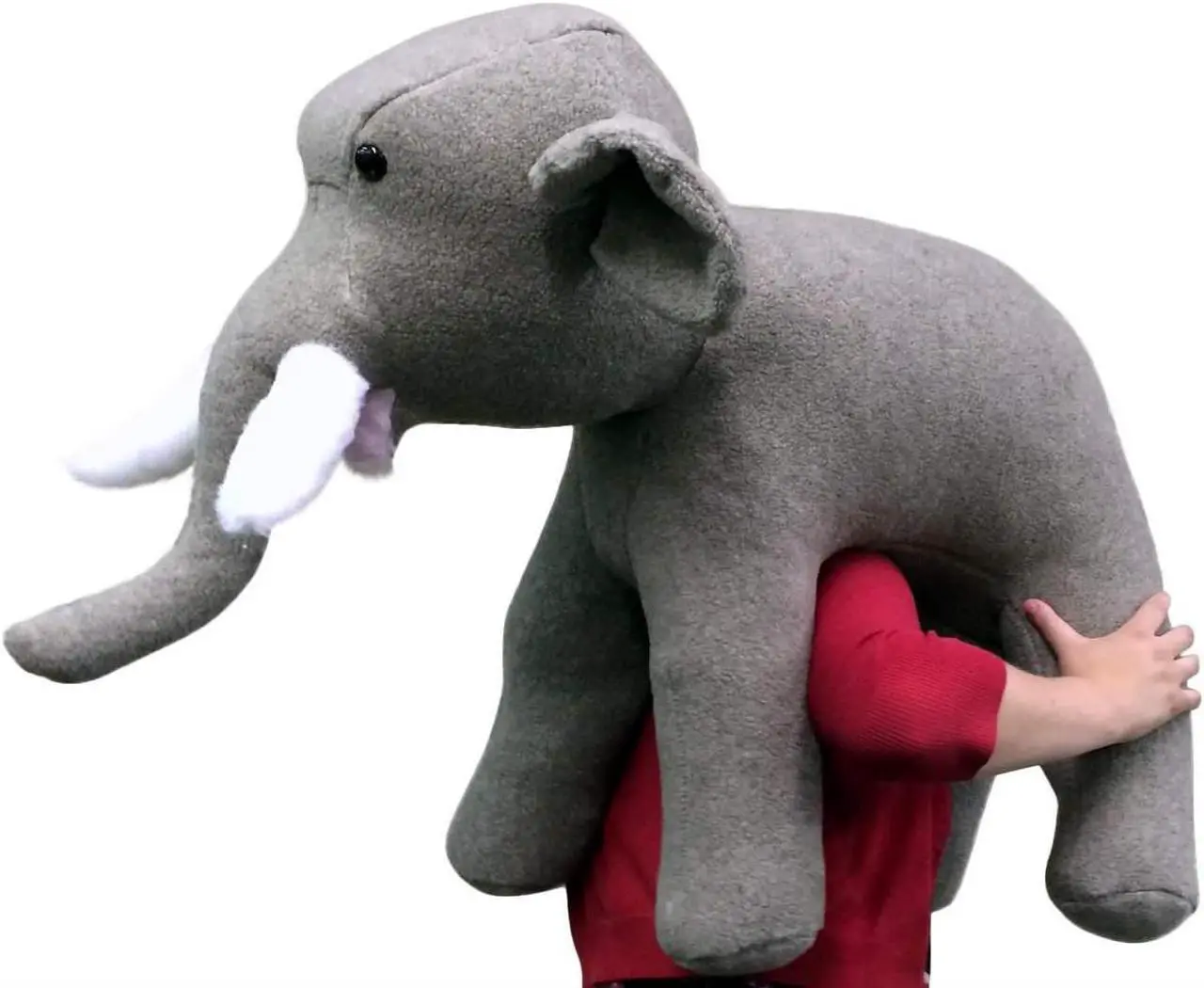 Main image of American Made Oversized Stuffed Elephant 36 Inches Gray Color Soft Large Plush