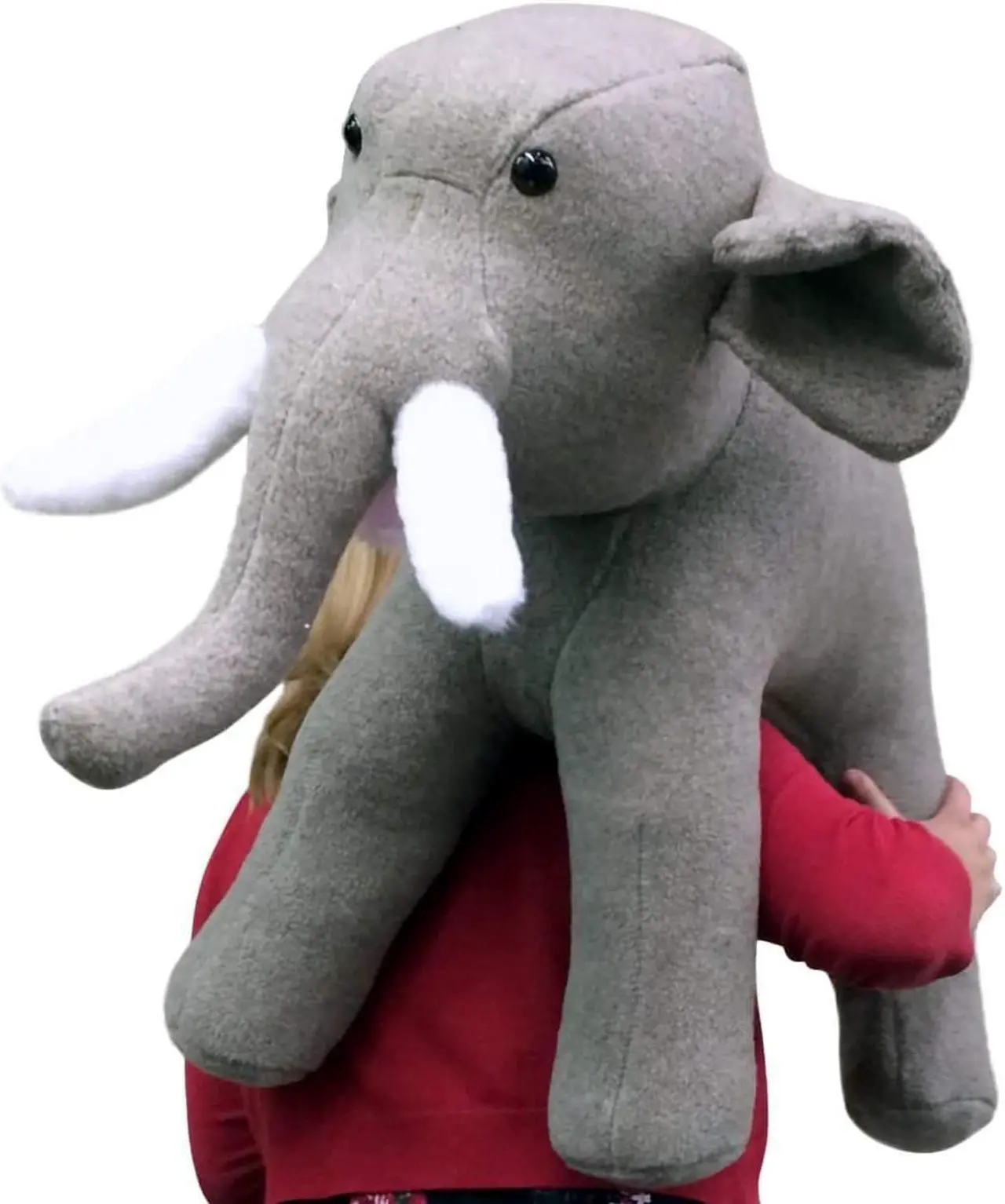 Alt view image 5 of 7 - American Made Oversized Stuffed Elephant 36 Inches Gray Color Soft Large Plush