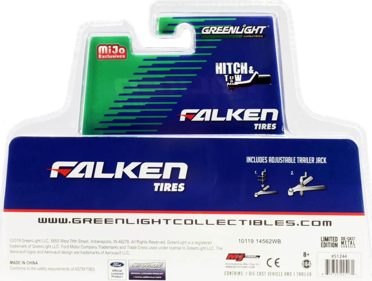 Alt view image 3 of 8 - 2017 Ford F-150 Pickup Truck & Aerovault Trailer "Falken Tires" Ltd Ed to 2,760 pcs 1/64 Diecast Model Car by Greenlight