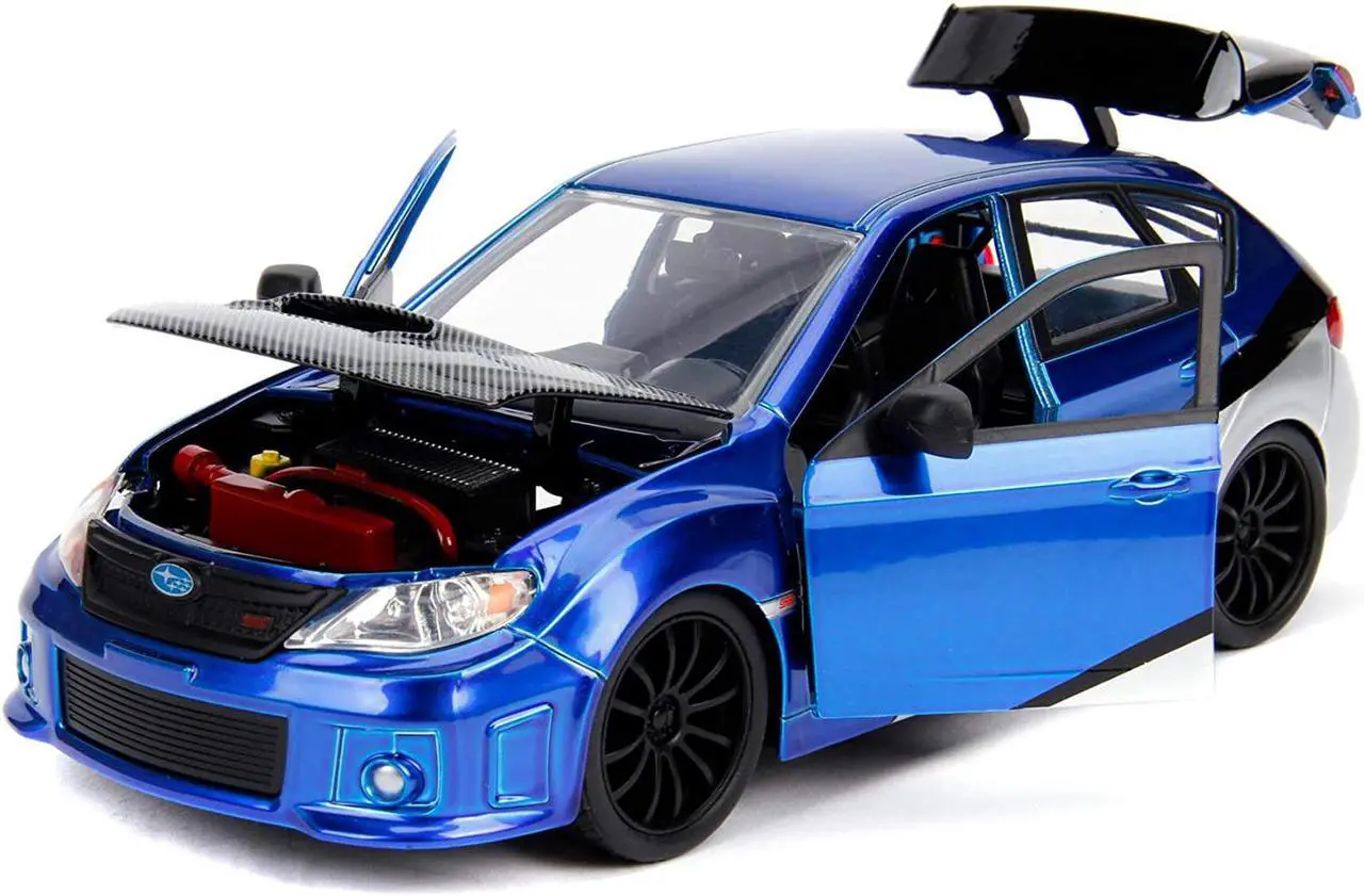 Alt view image 3 of 8 - Brian's Subaru Impreza WRX STI "Fast & Furious" Movie 1/24 Diecast Model Car by Jada
