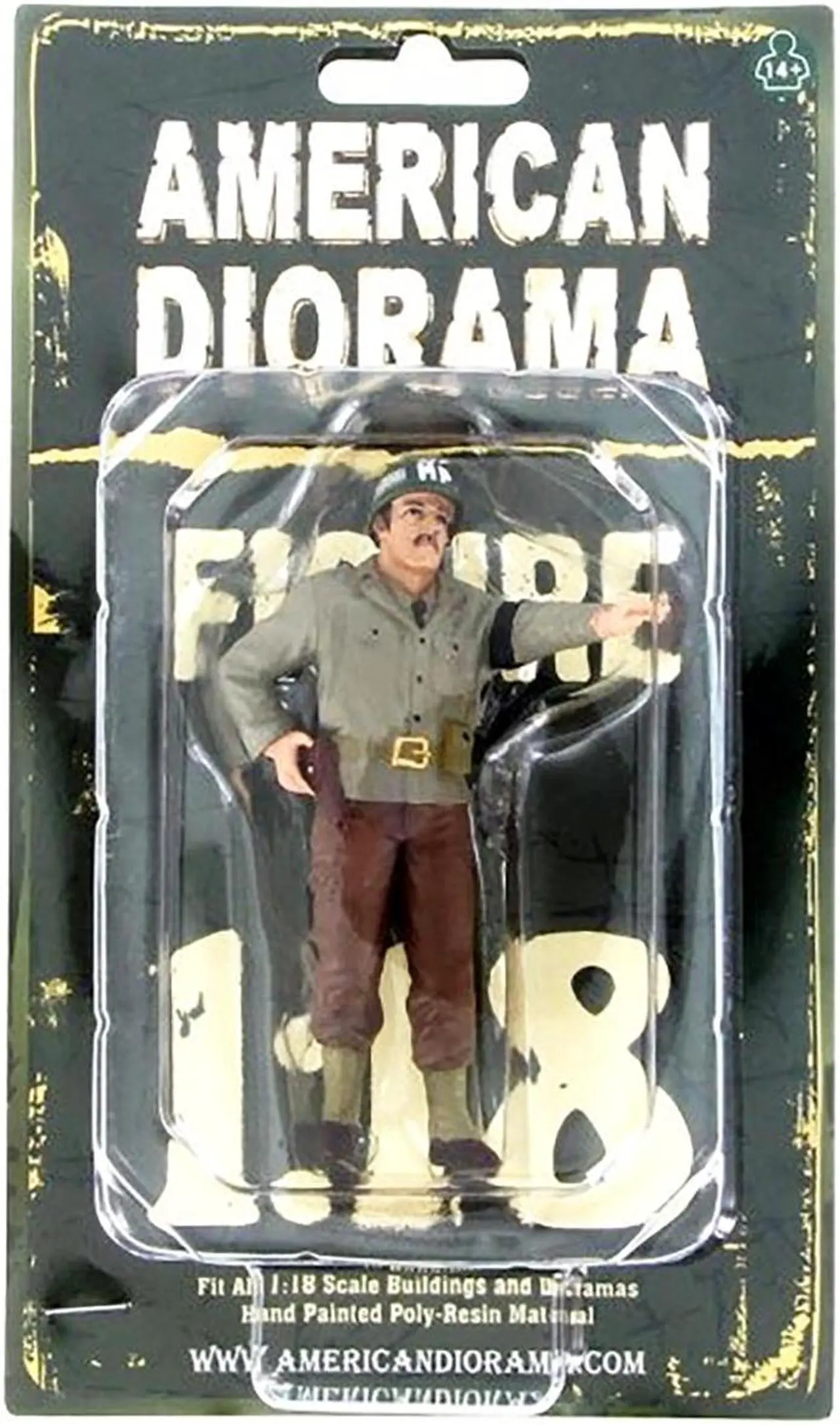 Alt view image 5 of 6 - WWII Military Police Figure II For 1:18 Scale Models by American Diorama
