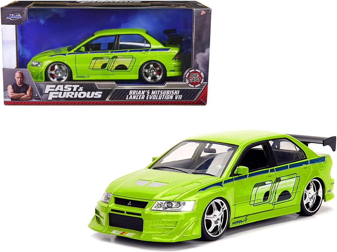 Brian's Mitsubishi Lancer Evolution VII "The Fast and the Furious" Movie 1/24 Diecast Model Car by Jada