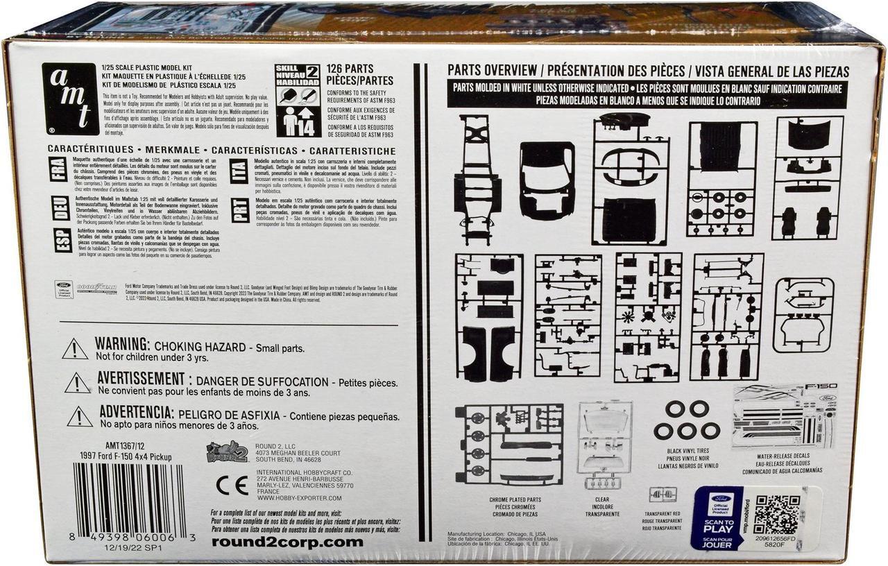 Alt view image 5 of 9 - 1997 Ford F-150 4x4 Pickup Truck Plastic Model Kit