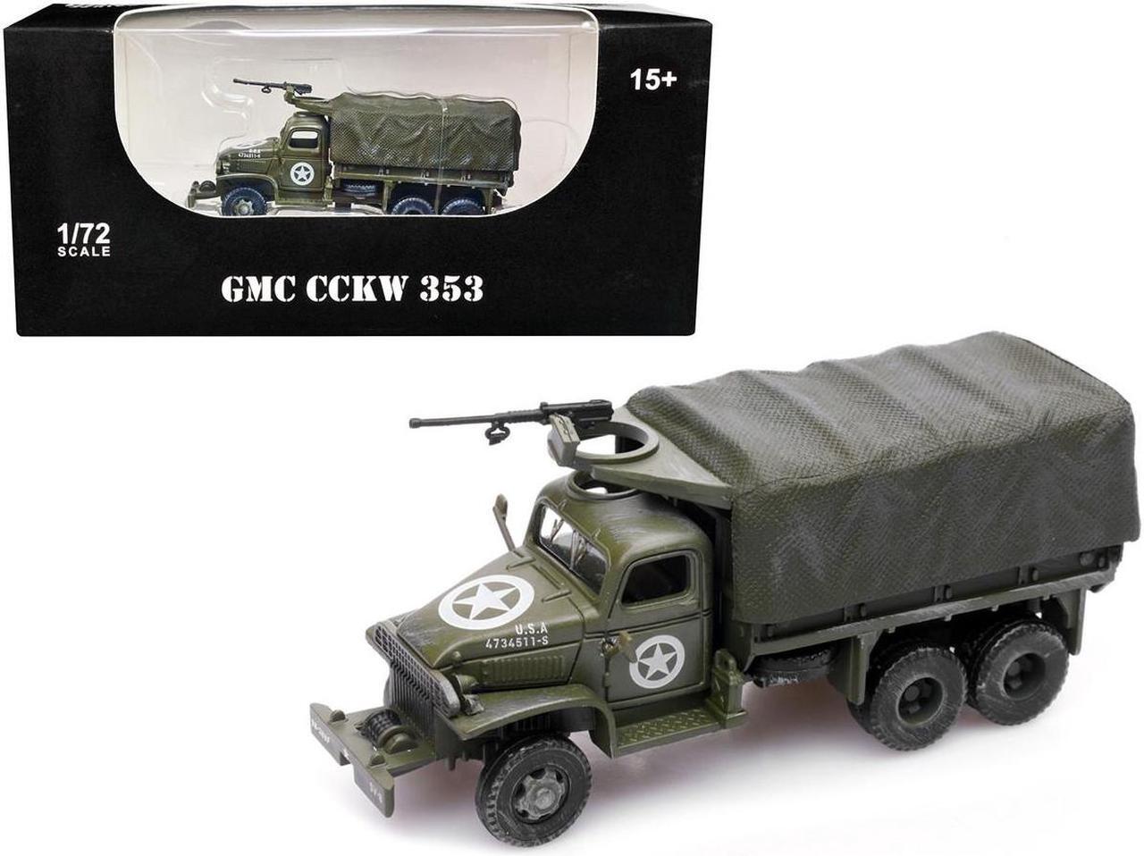 Main image of GMC CCKW 353 Truck With Mounted Gun Olive Drab "4734511-S" US Army World War II 1/72 Diecast Model by Legion