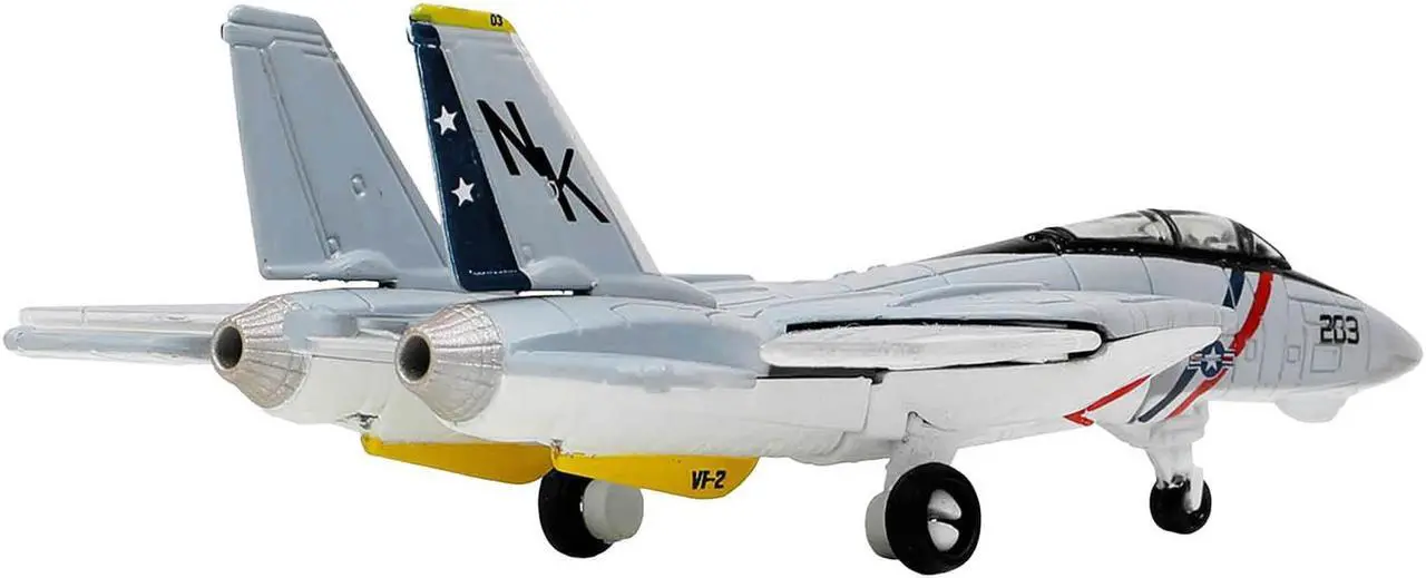 Alt view image 2 of 6 - Grumman F-14 Tomcat Fighter Aircraft "VF-2 Bounty Hunters" (CVN-65) Aircraft Carrier Deck 1/200 Diecast Model by Forces of Valor