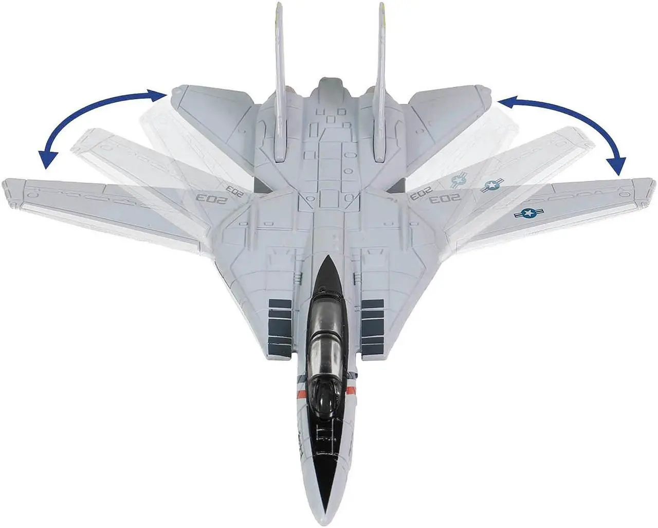 Alt view image 4 of 6 - Grumman F-14 Tomcat Fighter Aircraft "VF-2 Bounty Hunters" (CVN-65) Aircraft Carrier Deck 1/200 Diecast Model by Forces of Valor