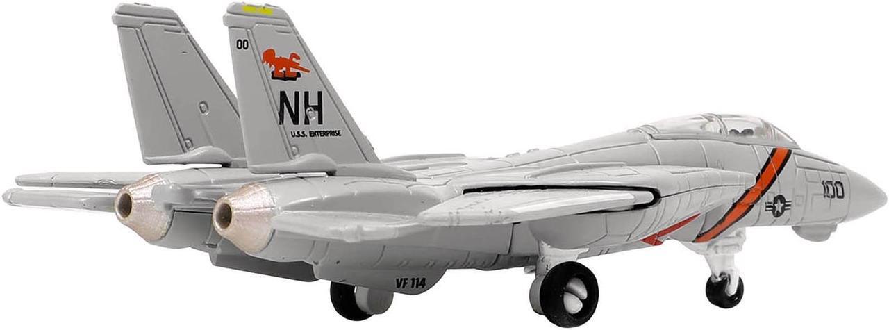 Alt view image 2 of 6 - Grumman F-14 Tomcat Fighter Aircraft "VF-114 Aardvarks" (CVN-65) Aircraft Carrier Deck 1/200 Diecast Model by Forces of Valor