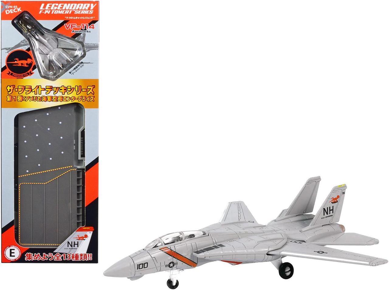 Main image of Grumman F-14 Tomcat Fighter Aircraft "VF-114 Aardvarks" (CVN-65) Aircraft Carrier Deck 1/200 Diecast Model by Forces of Valor