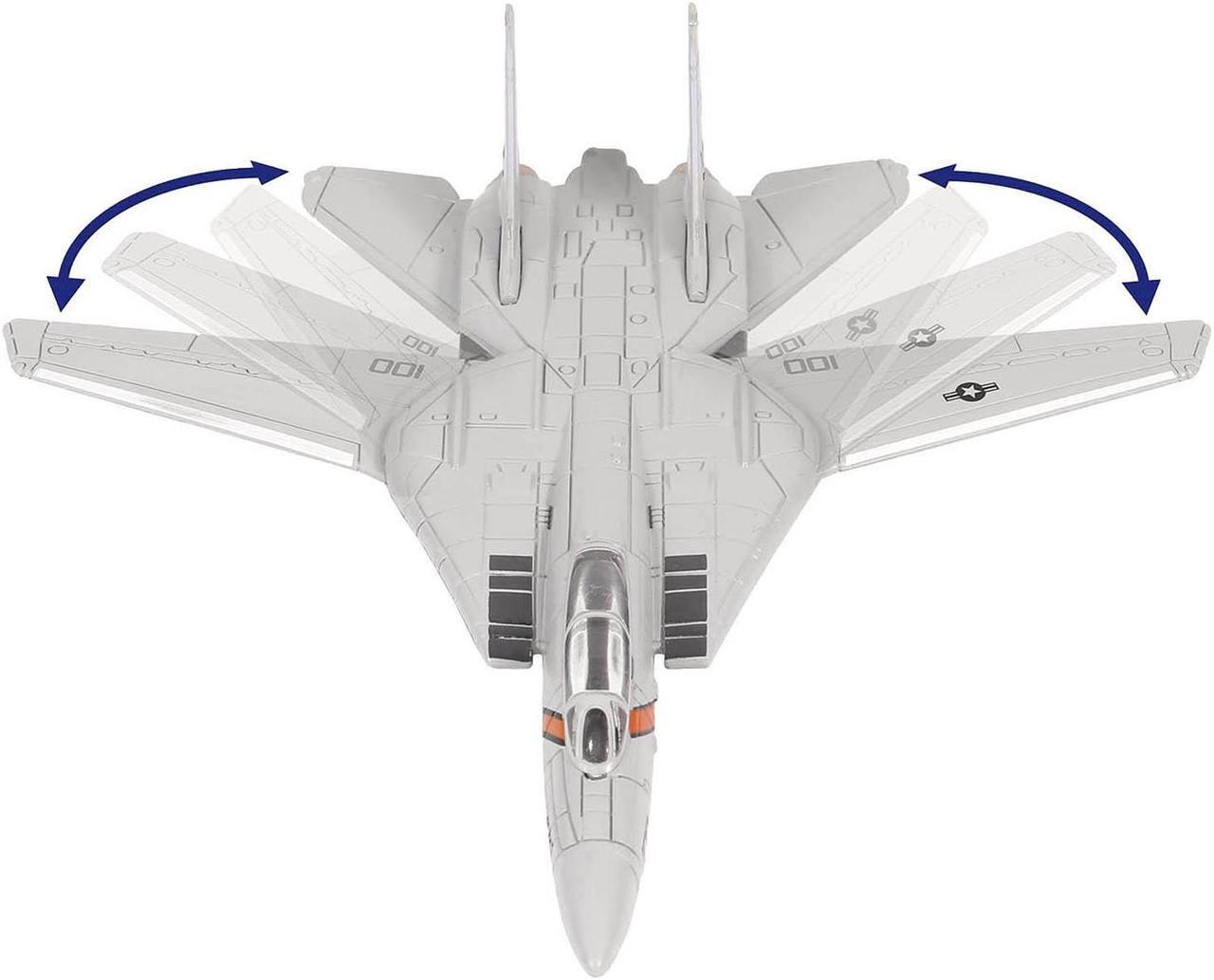 Alt view image 4 of 6 - Grumman F-14 Tomcat Fighter Aircraft "VF-114 Aardvarks" (CVN-65) Aircraft Carrier Deck 1/200 Diecast Model by Forces of Valor