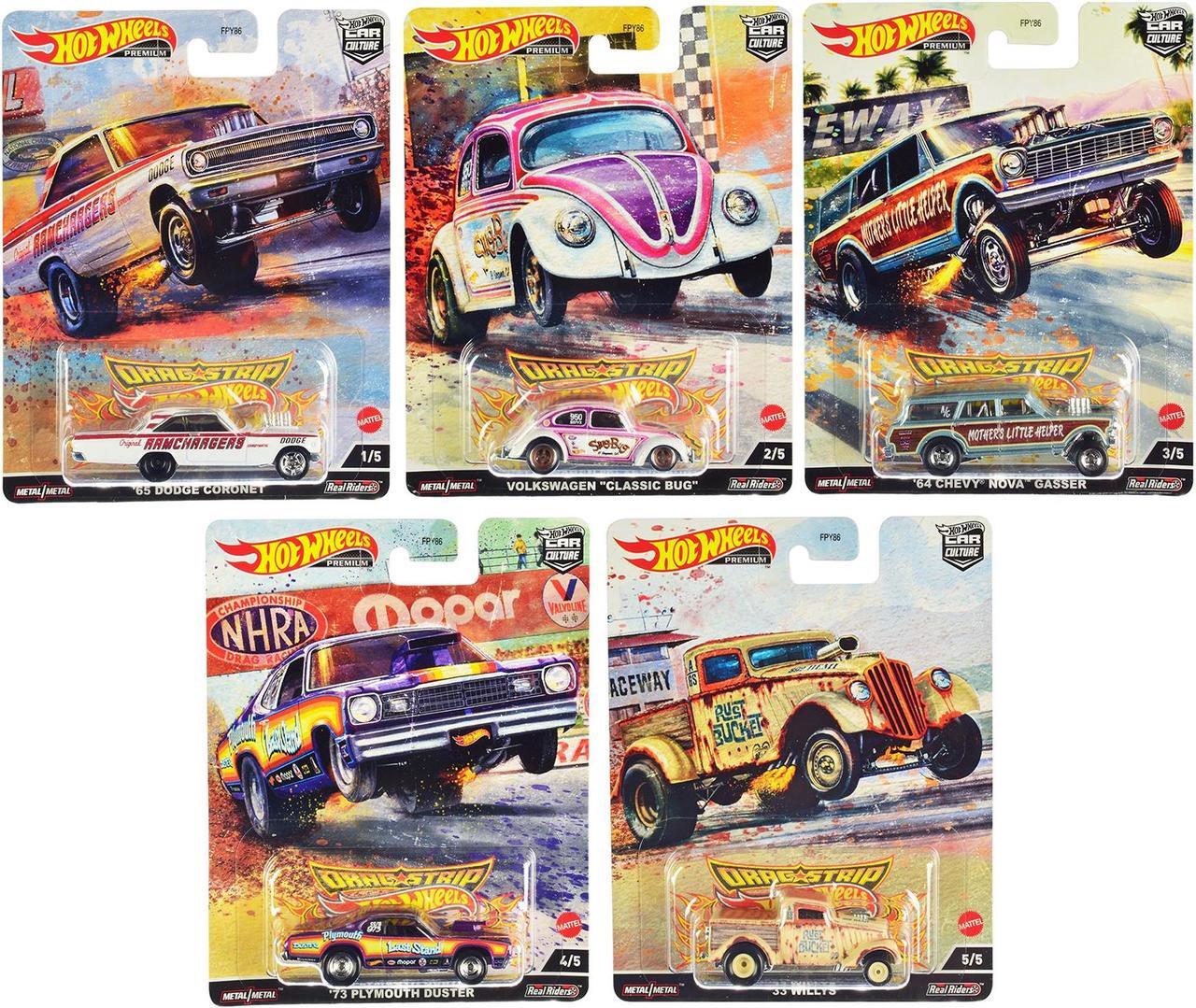 Main image of "Drag Strip" 5 piece Set "Car Culture" Series Diecast Model Cars by Hot Wheels