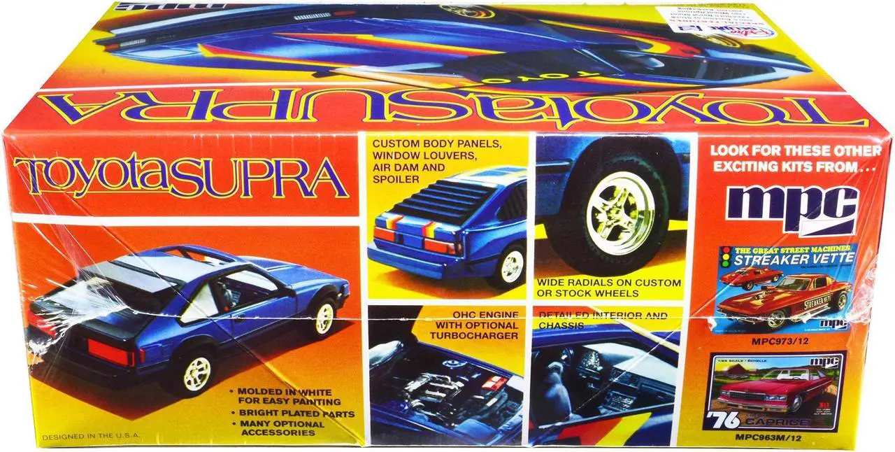 Alt view image 2 of 4 - Skill 2 Model Kit 1983 Toyota Celica Supra 1/25 Scale Model Car by MPC