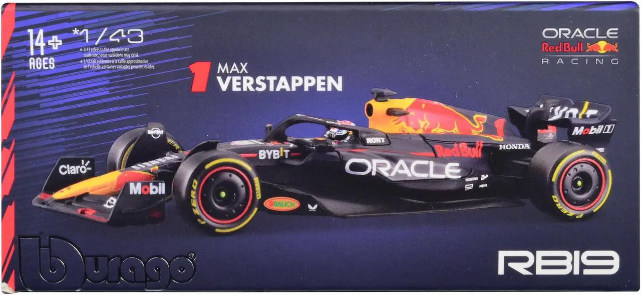 Alt view image 3 of 3 - Red Bull Racing RB19 #1 "Oracle" F1 World Championship (2023) w/Figure &  Case "Race" Series 1/43 Diecast Model Car by Bburago