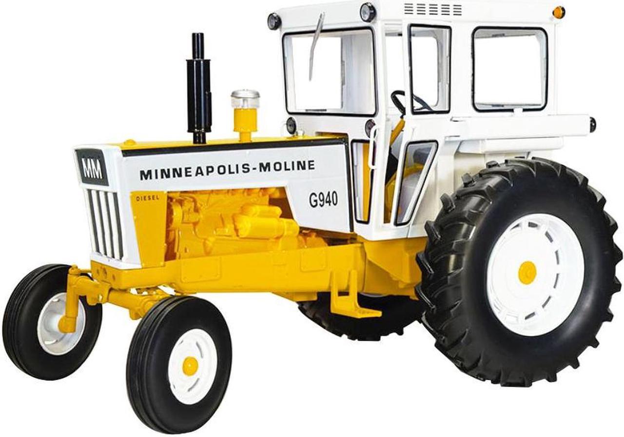 Main image of Minneapolis Moline G940 Diesel Wide Front Tractor with Cab Yellow and White "Classic Series" 1/16 Diecast Model by SpecCast