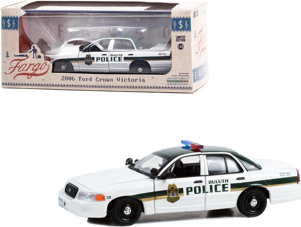 Main image of 1978 Plymouth Fury Slicktop Blue Metallic w/White Top "Nevada Highway Patrol" "Hot Pursuit" 1/24 Diecast Model Car by Greenlight