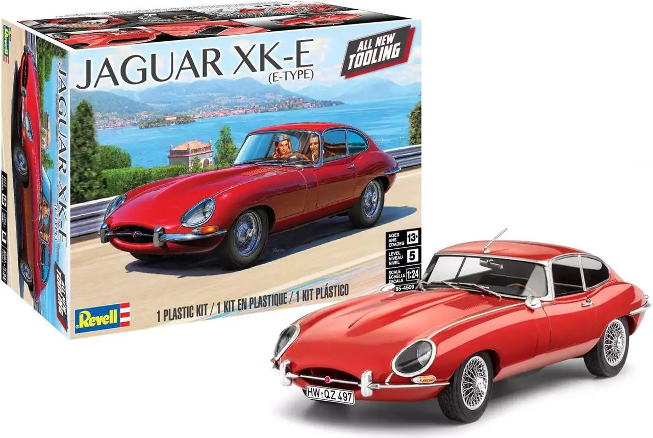Alt view image 5 of 6 - Level 5 Model Kit Jaguar XK-E (E-Type) 1/24 Scale Model by Revell