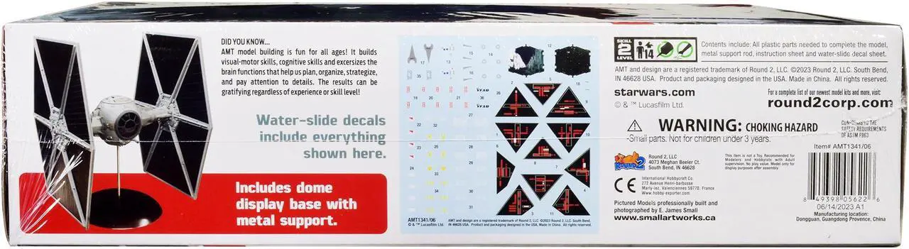 Alt view image 3 of 4 - Skill 2 Model Kit Tie Fighter "Star Wars: Episode IV  A New Hope" (1977) Movie 1/32 Scale Model by AMT