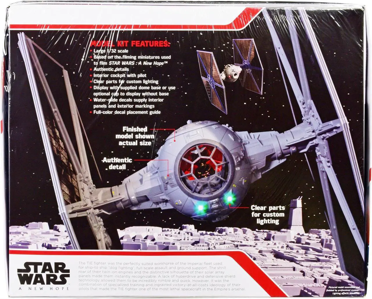 Alt view image 4 of 4 - Skill 2 Model Kit Tie Fighter "Star Wars: Episode IV  A New Hope" (1977) Movie 1/32 Scale Model by AMT